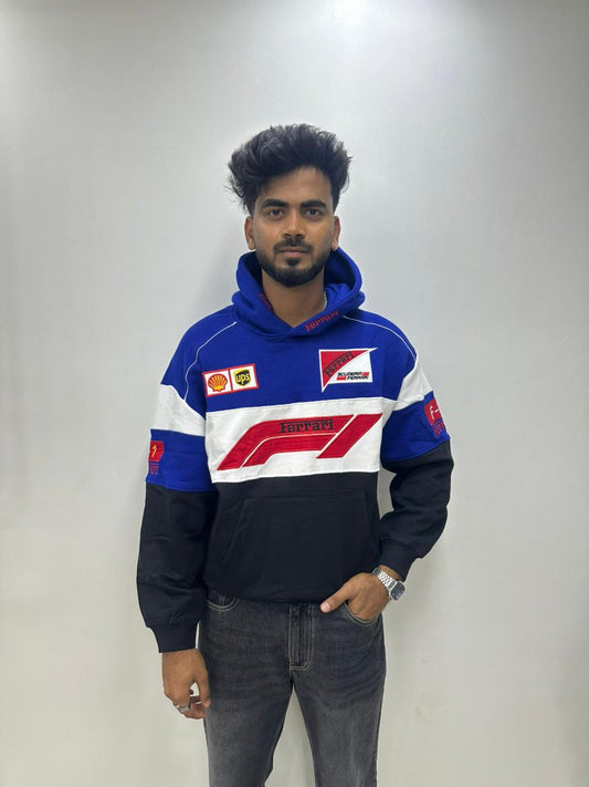 Blue Racing Hoodie