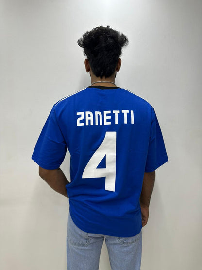 Blue Football Oversized T-Shirt