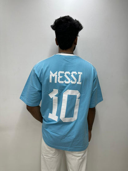Sky Blue Football Oversized T-Shirt