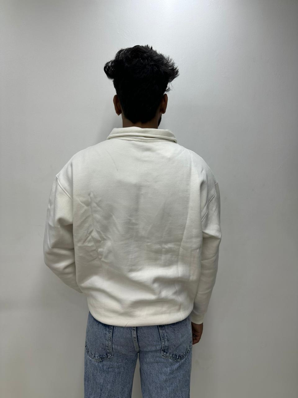 White Motorsport Half-Zip Pullover