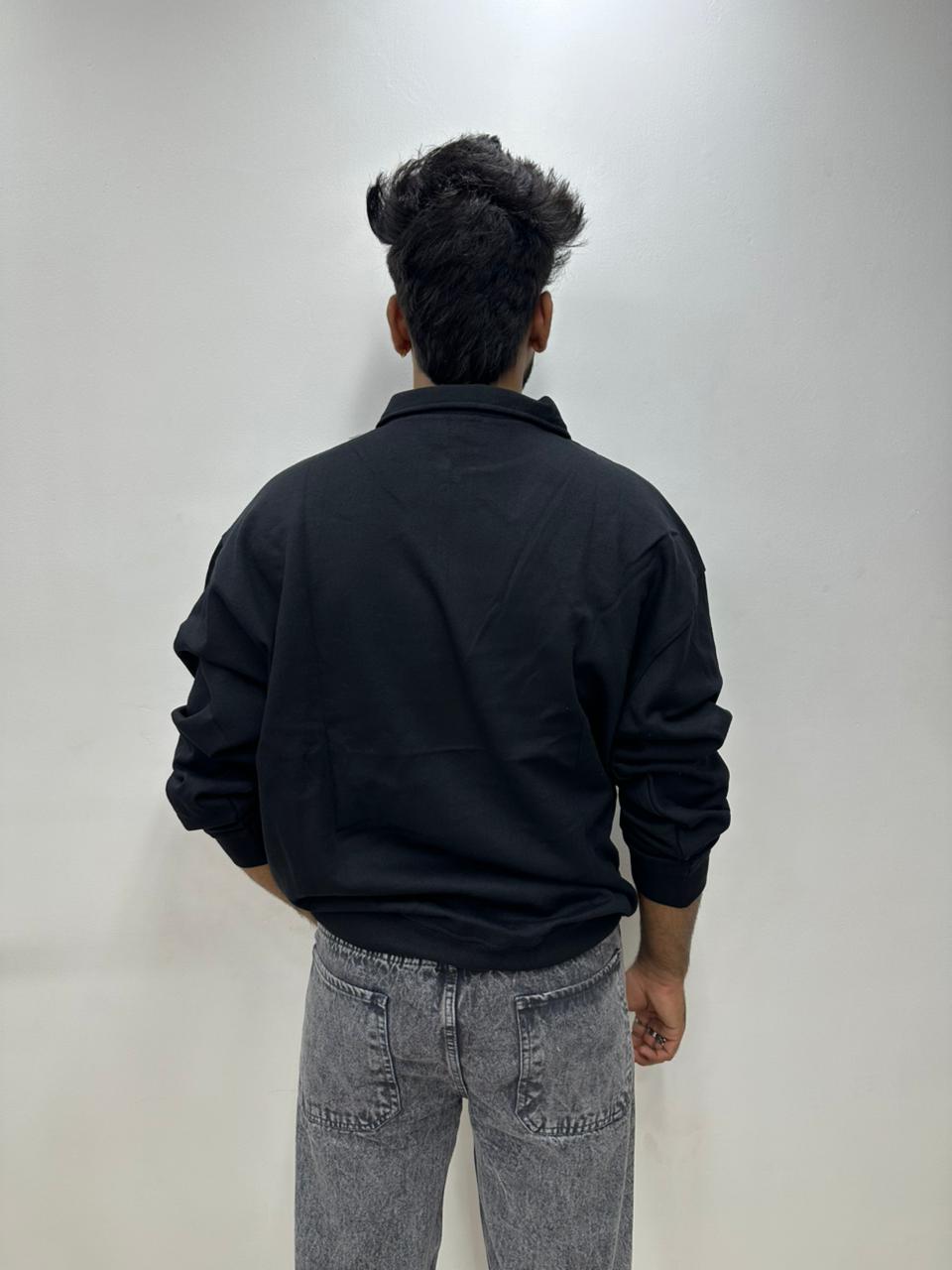 Black Motorsport Half-Zip Pullover