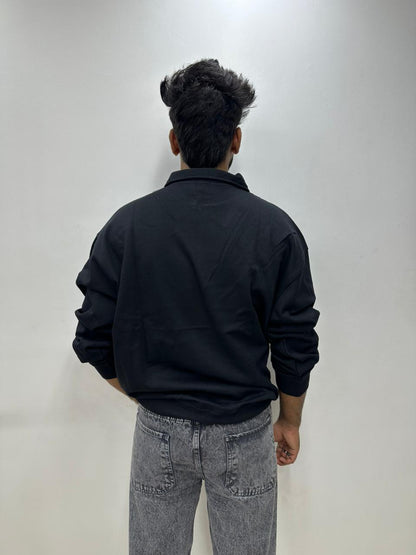 Black Motorsport Half-Zip Pullover