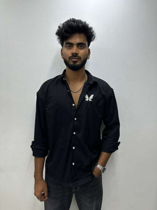Midnight Black Butterfly Shirt