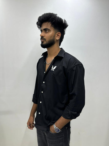 Midnight Black Butterfly Shirt