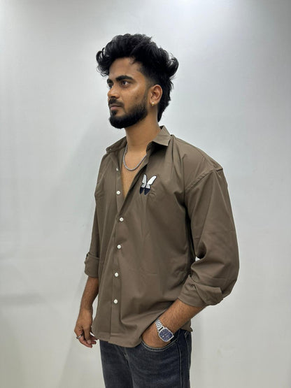 Mocha Brown Butterfly Shirt