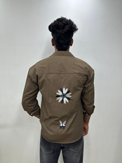 Mocha Brown Butterfly Shirt