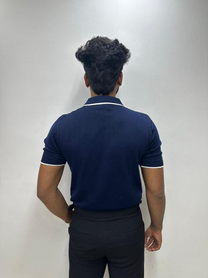 Blue Half Sleeve Polo T-Shirt