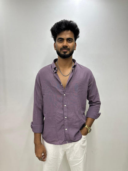 Lavender Linen Shirt