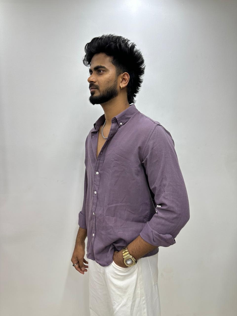 Lavender Linen Shirt