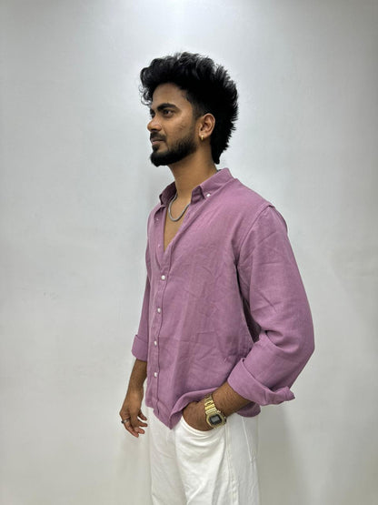 Vintage Rosewood Linen Shirt