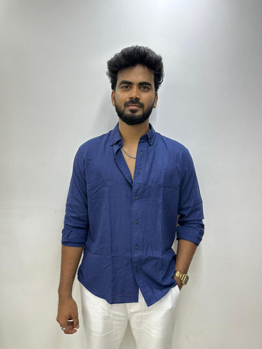 Coastal Blue Linen Shirt