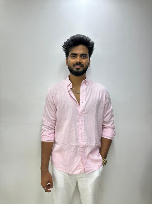 Pink Linen Shirt