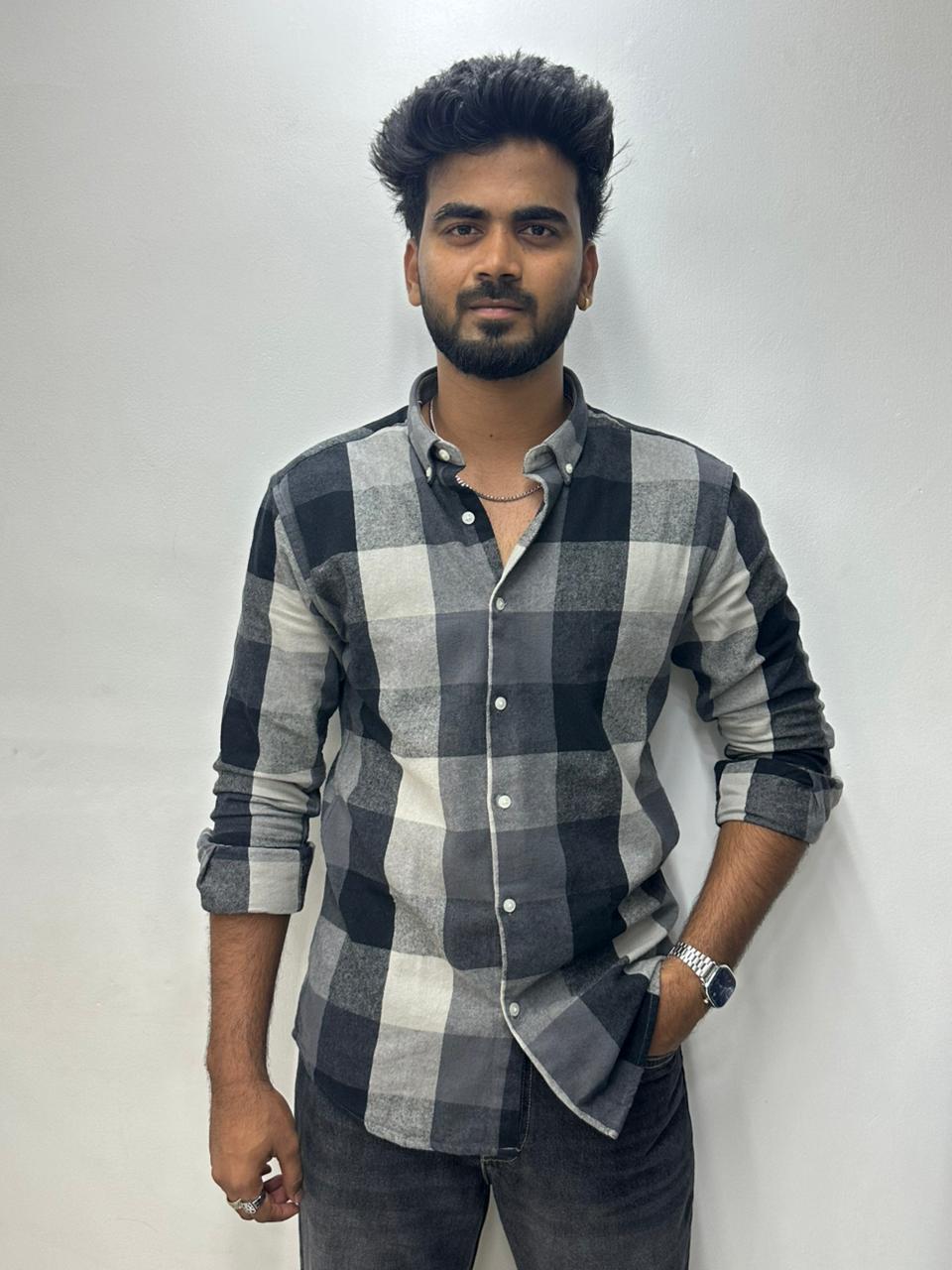 Grey & Black Flannel