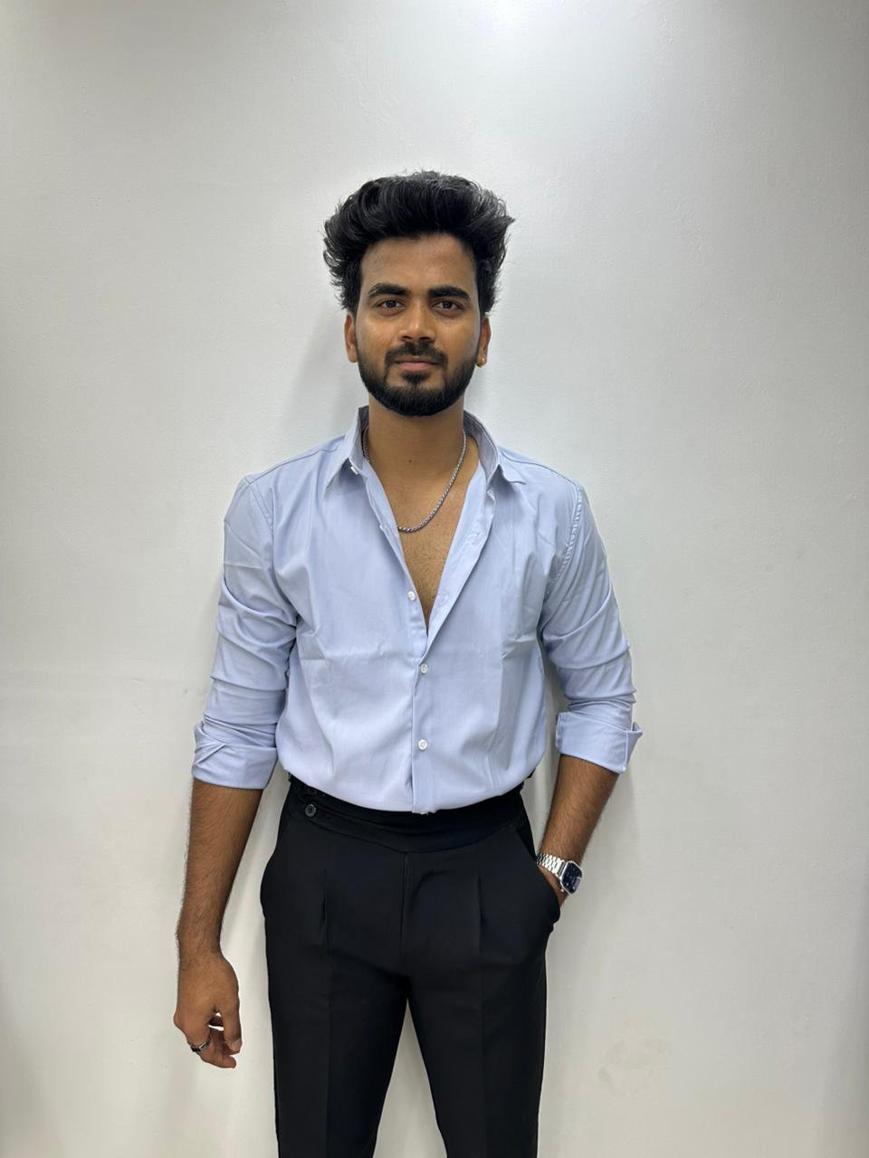 Sky Blue TR Solids Shirt