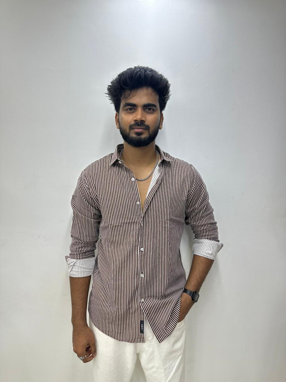 Brown Stripes Shirt
