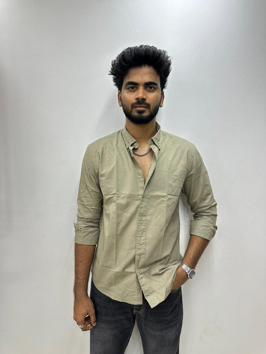 Dusty Green Linen Shirt