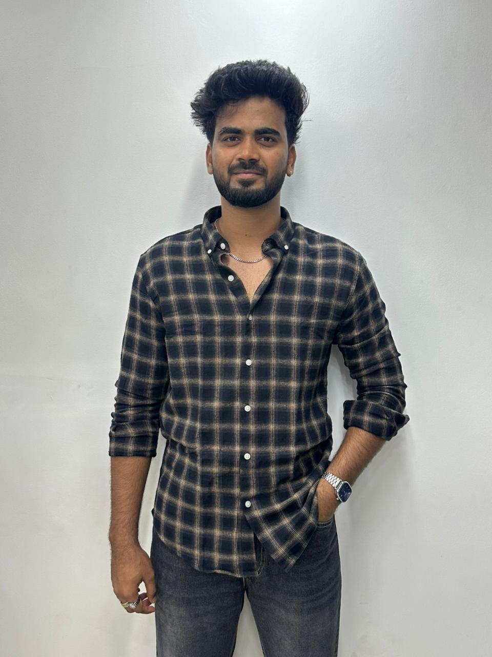Midnight Beige Flannel